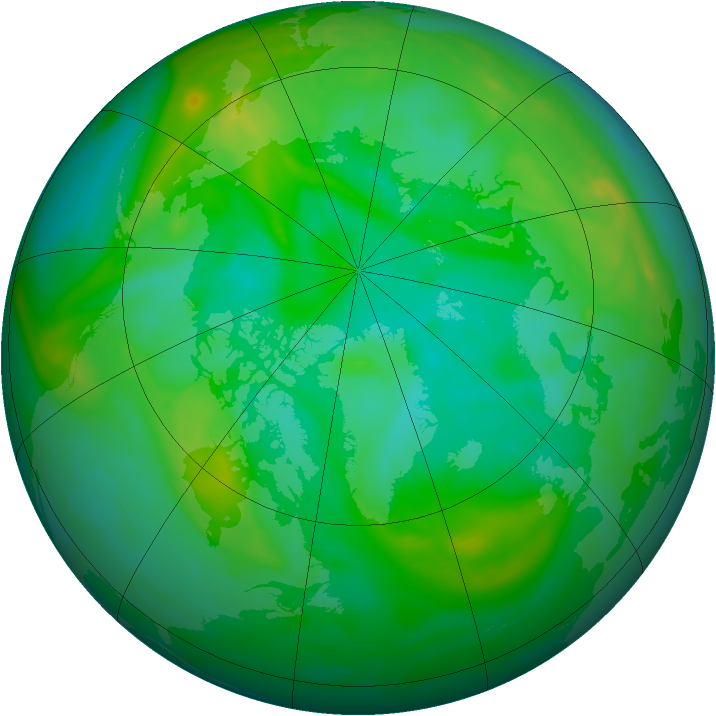 Arctic ozone map for 29 July 2006